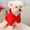 1PC Pet Clothing Autumn/Winter Red Christmas Elk with Hat Coat Suitable for Small and Medium Sized Dogs