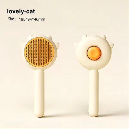 Pet Brush One Button Cleaning Brush Magic Beauty Cat Hair Brush Easy to Carry Re-Use Multi-Function Brush