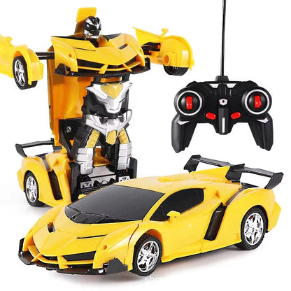 1/18 Rc Transformer Car 2 in 1 Transformation Robots Models Remote Control Car Racing Toy Fighting Toy Gift Boys Birthday Toy