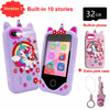 Kids Smart Phone Children Toys Mini Smart Phone Unicorn Toys Games Dual Camera Music Player Boys Girls Christmas Birthday Gifts