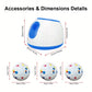 Dog Automatic Ball Thrower Interactive Small Dog Automatic Ball Thrower Outdoor Automatic Ball Thrower Launch Distance 10-30Ft