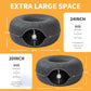 24 Inch Large Donut Cat Bed - Spacious Peekaboo Cat Cave for Multiple Cats up to 30 Lbs, Detachable and Washable Wool Felt Tunne