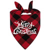 10/1PCS Christmas Print Dog Bandanas Large Pet Scarf Cartoon Red Green Grid Dog Drool Bib Cat Grooming Accessories Pet Supplies