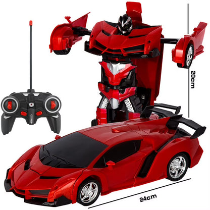 1/18 Rc Transformer Car 2 in 1 Transformation Robots Models Remote Control Car Racing Toy Fighting Toy Gift Boys Birthday Toy