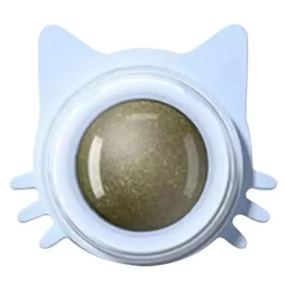 Catnip Ball Toys 1 Pieces Wall Mount Rotatable Cat Sugar Licking Treats Snack Kitten Toy