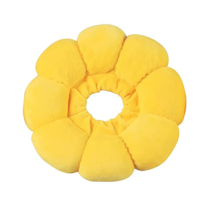 Sunflower Pet Collar Adjustable Anti-Bite Surgery Anti-Lick Wound Healing Cat Protection Collars Soft Plush Elizabethan Collar