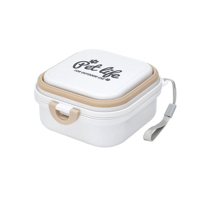 Madden Portable Double-Decker Dog Travel Bowl for Cat Folding Bowl Food and Water Pet Outdoor Travel Supplies
