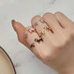 4Pc Adjustable Dachshund Dog Ring - Cute, Simple, Open-End Design, Multi-Color Fashion Jewelry for Men and Women, Daily Wear Acc