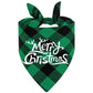 10/1PCS Christmas Print Dog Bandanas Large Pet Scarf Cartoon Red Green Grid Dog Drool Bib Cat Grooming Accessories Pet Supplies