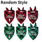 10/1PCS Christmas Print Dog Bandanas Large Pet Scarf Cartoon Red Green Grid Dog Drool Bib Cat Grooming Accessories Pet Supplies