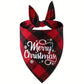 10/1PCS Christmas Print Dog Bandanas Large Pet Scarf Cartoon Red Green Grid Dog Drool Bib Cat Grooming Accessories Pet Supplies