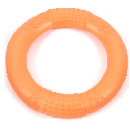 1Pc Orange Dog Toys Pet Flying Disk Training Ring Puller EVA Interactive Training Ring Puller Resistant for Dogs