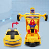 Children'S Transformer Robot Car Toys Fun Electric Transformer Police Car Lights Car Robot Racing Toys 1-6 Years Old Boys Toys