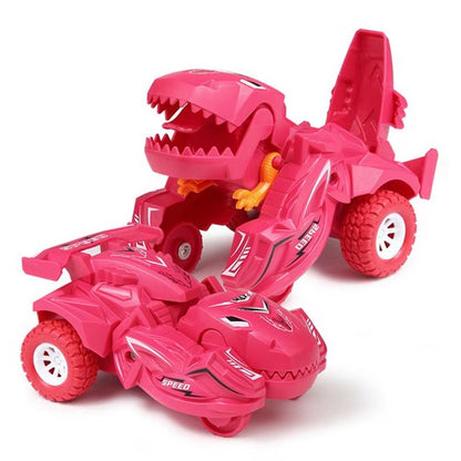 Creative Dinosaur Deformation Car Dinosaur Cars Combined into One Transformer Dinosaur Models Car Toys Stunt Vehicles Toy Gifts