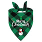 10/1PCS Christmas Print Dog Bandanas Large Pet Scarf Cartoon Red Green Grid Dog Drool Bib Cat Grooming Accessories Pet Supplies