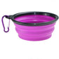 Collapsible Pet Silicone Dog Food Water Bowl Outdoor Camping Travel Portable Folding Supplies Dishes with Carabiner