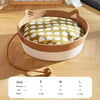 Japanese Pet Cat Bed round Hand Woven Rattan Cat Beds Summer Cooling Kitten Basket Cotton Rope Cat Scratching Baskets
