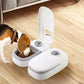 Dog Feeder Cat Automatic Feeding Water Bowl White Pet Food Storage Dispenser Container Pets Puppy Kitten Accessories