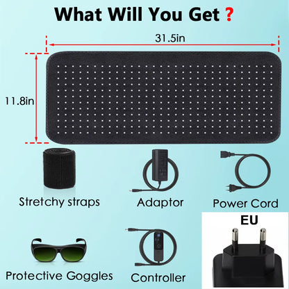 Red＆Infrared Therapy Belt Body Therapy Heating Pad Device Cushion Mat Waist Back Shoulder Muscle Pain Relief Massage