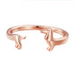 4Pc Adjustable Dachshund Dog Ring - Cute, Simple, Open-End Design, Multi-Color Fashion Jewelry for Men and Women, Daily Wear Acc