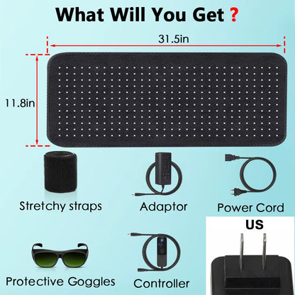 Red＆Infrared Therapy Belt Body Therapy Heating Pad Device Cushion Mat Waist Back Shoulder Muscle Pain Relief Massage