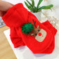 1PC Pet Clothing Autumn/Winter Red Christmas Elk with Hat Coat Suitable for Small and Medium Sized Dogs