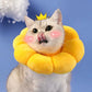 Sunflower Pet Collar Adjustable Anti-Bite Surgery Anti-Lick Wound Healing Cat Protection Collars Soft Plush Elizabethan Collar