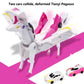 Unicorn Collision Transformation Car Toy Tianyi Pegasus Combination Separation Pull Back Transformation Robot Children'S Toy Sim
