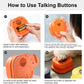 Dog Button Record Talking Pet Communication Vocal Training Interactive Toy Bell Ringer with Pad and Sticker Easy to Use